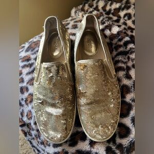 Michael Kors Rose Gold Slip - On Sneakers size 7.5